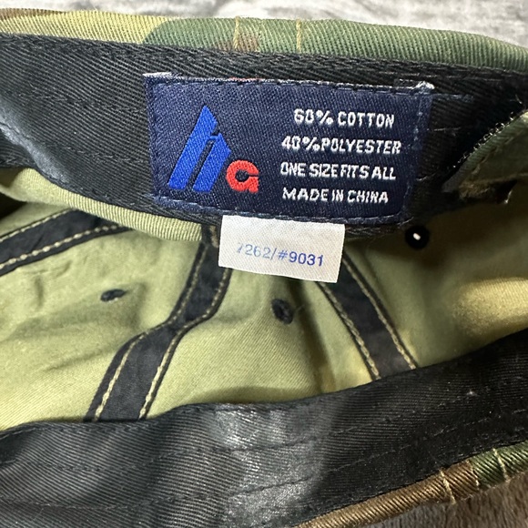 Rhinestone Cross Camo Baseball Cap - Olive Green - Picture 3 of 3